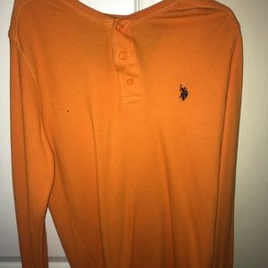 Orange U.S Polo Long-sleeve